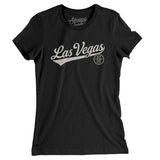 Las Vegas Vintage Script Women's T-Shirt-Allegiant Goods Co. Vintage Sports Apparel