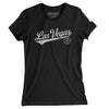 Las Vegas Vintage Script Women's T-Shirt-Black-Allegiant Goods Co. Vintage Sports Apparel