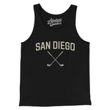 San Diego Golf Men/Unisex Tank Top-Black-Allegiant Goods Co. Vintage Sports Apparel