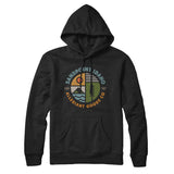 Sandpoint Idaho Retro Badge Hoodie-Black-Allegiant Goods Co. Vintage Sports Apparel