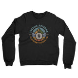 Tucson Arizona Retro Badge Midweight French Terry Crewneck Sweatshirt-Black-Allegiant Goods Co. Vintage Sports Apparel