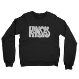 Kansas State Shape Text Midweight French Terry Crewneck Sweatshirt-Allegiant Goods Co. Vintage Sports Apparel