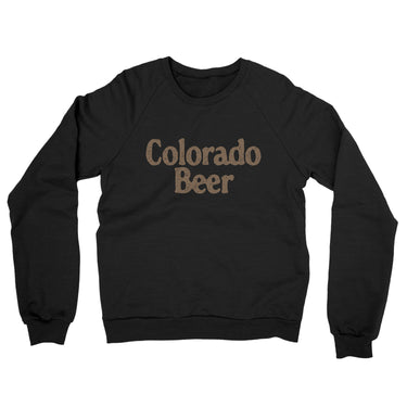 Colorado Beer Midweight French Terry Crewneck Sweatshirt-Black-Allegiant Goods Co. Vintage Sports Apparel