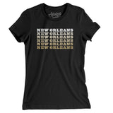 New Orleans Repeat Women's T-Shirt-Black-Allegiant Goods Co. Vintage Sports Apparel