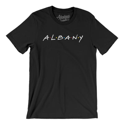 Albany Friends Men/Unisex T-Shirt-Black-Allegiant Goods Co. Vintage Sports Apparel