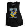 Denver Basketball Throwback Mascot Women's Flowey Scoopneck Muscle Tank-Black-Allegiant Goods Co. Vintage Sports Apparel