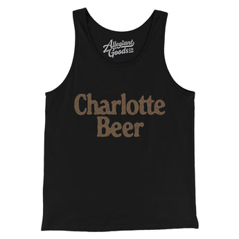 Charlotte Beer Men/Unisex Tank Top-Black-Allegiant Goods Co. Vintage Sports Apparel