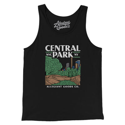 Central Park Men/Unisex Tank Top-Black-Allegiant Goods Co. Vintage Sports Apparel