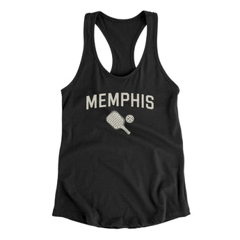 Memphis Pickleball Women's Racerback Tank-Black-Allegiant Goods Co. Vintage Sports Apparel