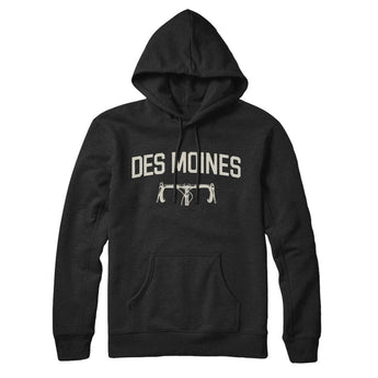 Des Moines Cycling Hoodie-Black-Allegiant Goods Co. Vintage Sports Apparel
