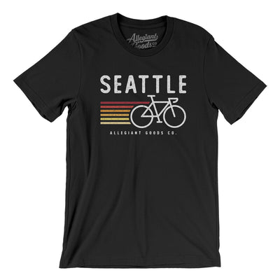 Seattle Cycling Men/Unisex T-Shirt-Black-Allegiant Goods Co. Vintage Sports Apparel