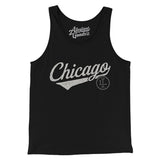 Chicago Vintage Script Men/Unisex Tank Top-Allegiant Goods Co. Vintage Sports Apparel