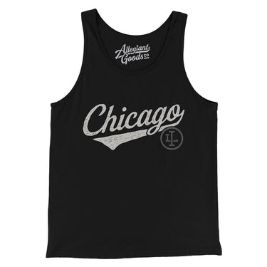 Chicago Vintage Script Men/Unisex Tank Top-Allegiant Goods Co. Vintage Sports Apparel