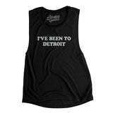 I've Been To Detroit Women's Flowey Scoopneck Muscle Tank-Black-Allegiant Goods Co. Vintage Sports Apparel