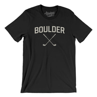 Boulder Golf Men/Unisex T-Shirt-Black-Allegiant Goods Co. Vintage Sports Apparel