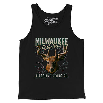 Milwaukee Basketball Throwback Mascot Men/Unisex Tank Top-Allegiant Goods Co. Vintage Sports Apparel