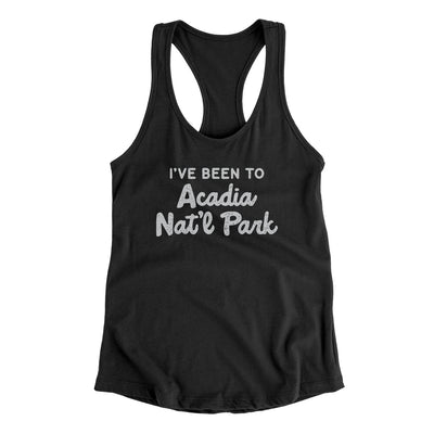 I've Been To Acadia National Park Women's Racerback Tank-Black-Allegiant Goods Co. Vintage Sports Apparel