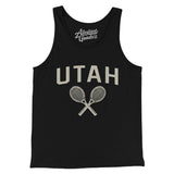 Utah Tennis Men/Unisex Tank Top-Black-Allegiant Goods Co. Vintage Sports Apparel