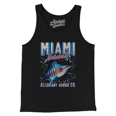Miami Baseball Throwback Mascot Men/Unisex Tank Top-Allegiant Goods Co. Vintage Sports Apparel