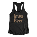 Iowa Beer Women's Racerback Tank-Black-Allegiant Goods Co. Vintage Sports Apparel