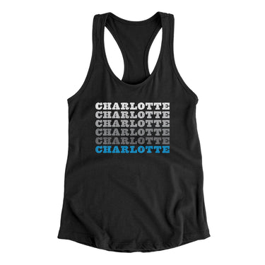 Charlotte Repeat Women's Racerback Tank-Allegiant Goods Co. Vintage Sports Apparel