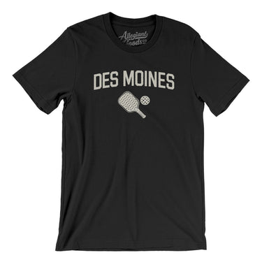 Des Moines Pickleball Men/Unisex T-Shirt-Black-Allegiant Goods Co. Vintage Sports Apparel