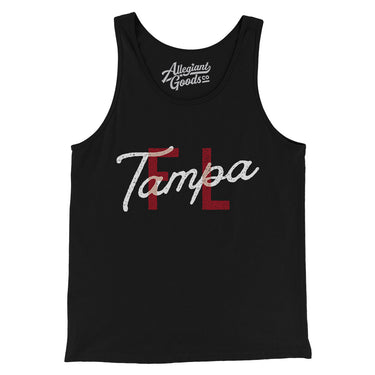 Tampa Fl Overprinted Men/Unisex Tank Top-Allegiant Goods Co. Vintage Sports Apparel