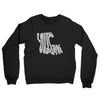 Louisiana State Shape Text Midweight French Terry Crewneck Sweatshirt-Black-Allegiant Goods Co. Vintage Sports Apparel