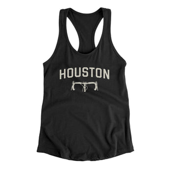 Houston Cycling Women's Racerback Tank-Black-Allegiant Goods Co. Vintage Sports Apparel