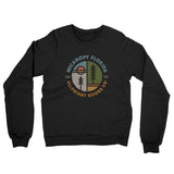 Micanopy Florida Retro Badge Midweight French Terry Crewneck Sweatshirt-Black-Allegiant Goods Co. Vintage Sports Apparel