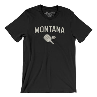 Montana Pickleball Men/Unisex T-Shirt-Black-Allegiant Goods Co. Vintage Sports Apparel