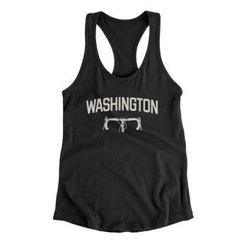 Washington Cycling Women's Racerback Tank-Black-Allegiant Goods Co. Vintage Sports Apparel