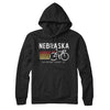 Nebraska Cycling Hoodie-Black-Allegiant Goods Co. Vintage Sports Apparel