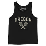 Oregon Tennis Men/Unisex Tank Top-Black-Allegiant Goods Co. Vintage Sports Apparel