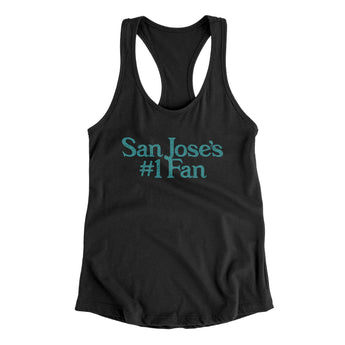 San Jose's Number 1 Fan Women's Racerback Tank-Allegiant Goods Co. Vintage Sports Apparel