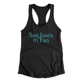 San Jose's Number 1 Fan Women's Racerback Tank-Allegiant Goods Co. Vintage Sports Apparel