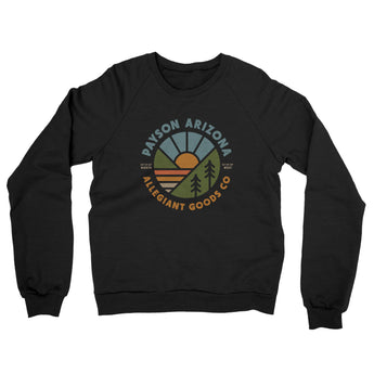 Payson Arizona Retro Badge Midweight French Terry Crewneck Sweatshirt-Allegiant Goods Co. Vintage Sports Apparel