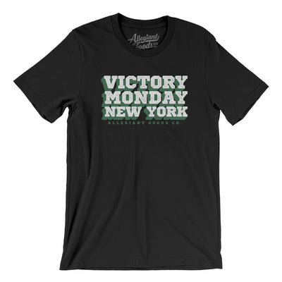 Victory Monday New York Men/Unisex T-Shirt-Black-Allegiant Goods Co. Vintage Sports Apparel
