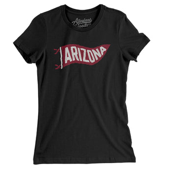 Arizona Pennant Women's T-Shirt-Black-Allegiant Goods Co. Vintage Sports Apparel