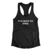 I've Been To Iowa Women's Racerback Tank-Black-Allegiant Goods Co. Vintage Sports Apparel