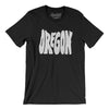 Oregon State Shape Text Men/Unisex T-Shirt-Black-Allegiant Goods Co. Vintage Sports Apparel