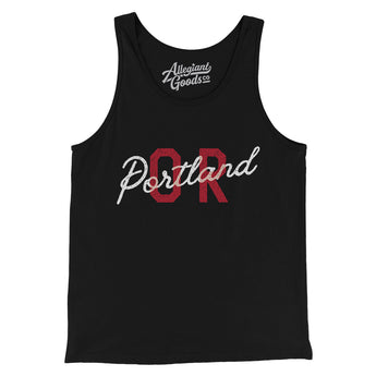Portland Or Overprinted Men/Unisex Tank Top-Allegiant Goods Co. Vintage Sports Apparel