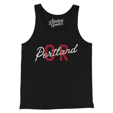 Portland Or Overprinted Men/Unisex Tank Top-Allegiant Goods Co. Vintage Sports Apparel