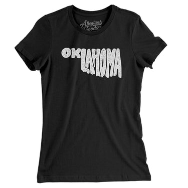 Oklahoma State Shape Text Women's T-Shirt-Allegiant Goods Co. Vintage Sports Apparel