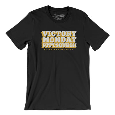 Victory Monday Pittsburgh Men/Unisex T-Shirt-Black-Allegiant Goods Co. Vintage Sports Apparel