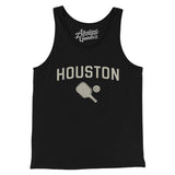 Houston Pickleball Men/Unisex Tank Top-Black-Allegiant Goods Co. Vintage Sports Apparel