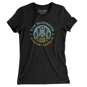 Blye Washington Retro Badge Women's T-Shirt-Allegiant Goods Co. Vintage Sports Apparel