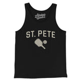 St. Pete Pickleball Men/Unisex Tank Top-Black-Allegiant Goods Co. Vintage Sports Apparel