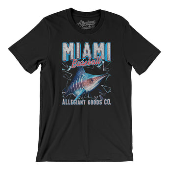 Miami Baseball Throwback Mascot Men/Unisex T-Shirt-Allegiant Goods Co. Vintage Sports Apparel