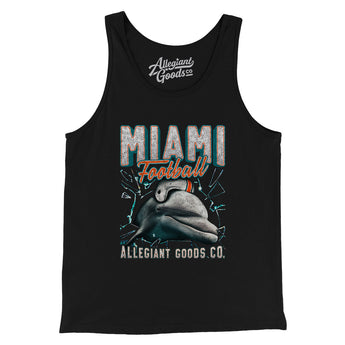Miami Football Throwback Mascot Men/Unisex Tank Top-Allegiant Goods Co. Vintage Sports Apparel